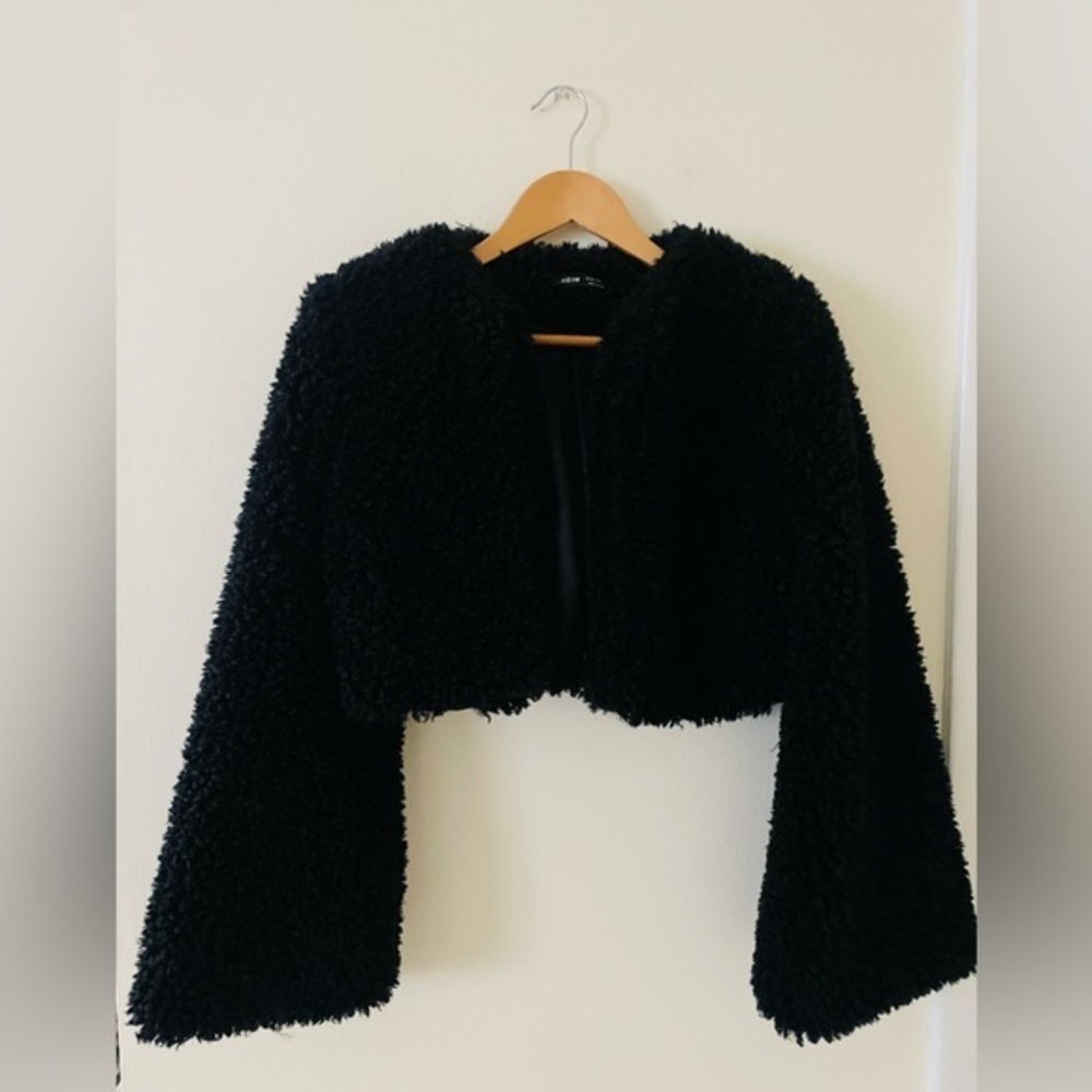 SHEIN Black Teddy Jacket